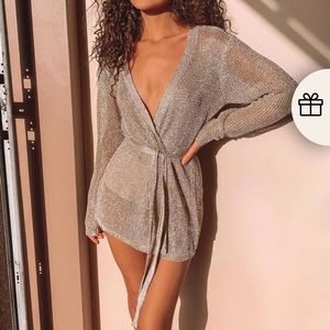 Princess Polly Lioness Take Me to Rio Mini Dress - Gold Sz. XS